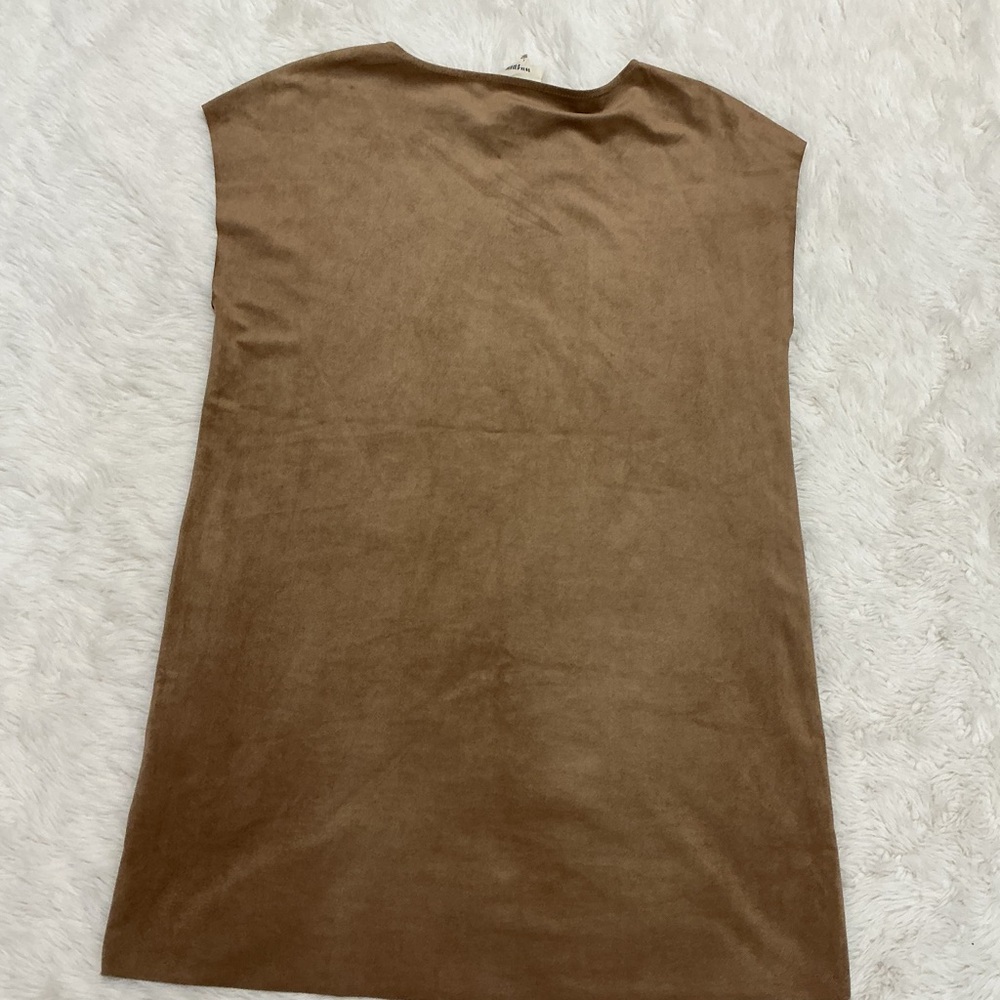 WILFRED FREE ARITZIA Nori - Shirt Dress Vegan Faux Suede Leather - Picture 8 of 11